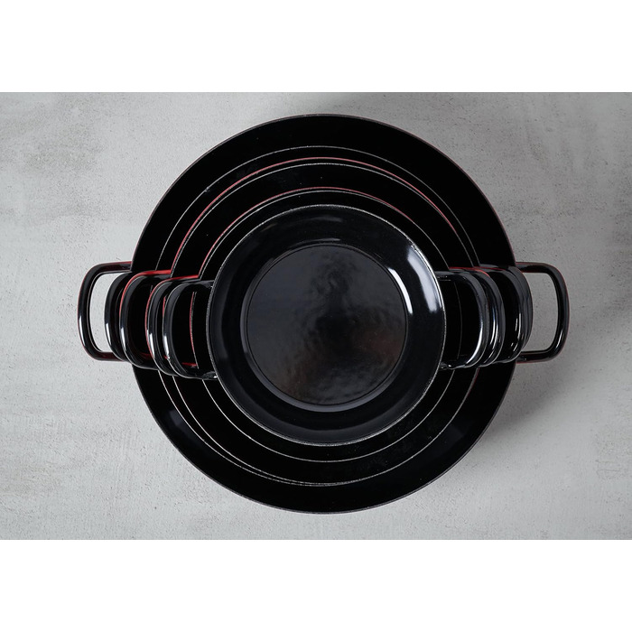 ЧЕРНАЯ ЭМАЛЬ, диаметр 26 см, высота 5,9 см, эмаль, черный, сервировочная сковорода, сковорода для гурманов, индукционная, 0602-022, Gourmet Pan 26, CLASSIC -