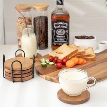 Підставки під склянки з акації 6 шт WLWNWFT