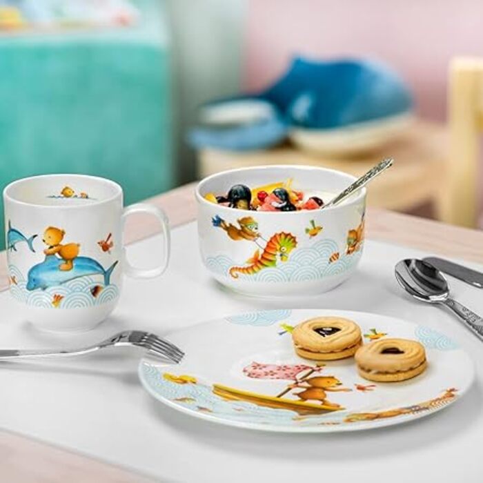 Дитячий набір посуду 7 предметів в подарунковій упаковці Happy as a Bear Villeroy & Boch