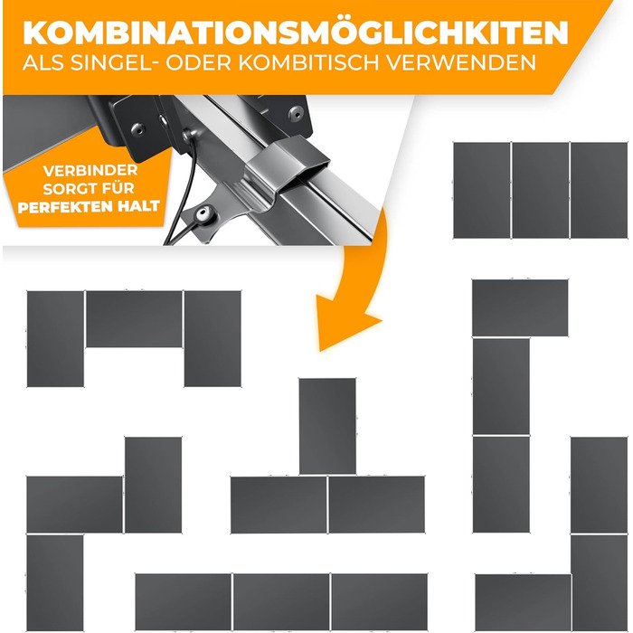 Професійний стіл 3-секційний 100 x 60 см KESSER