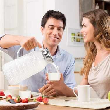 Скляний глечик з кришкою 2,4 л Aofmee