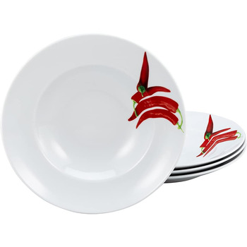 Серия Набор посуды, 4 предмета (тарелка для пасты, перец чили), 23436