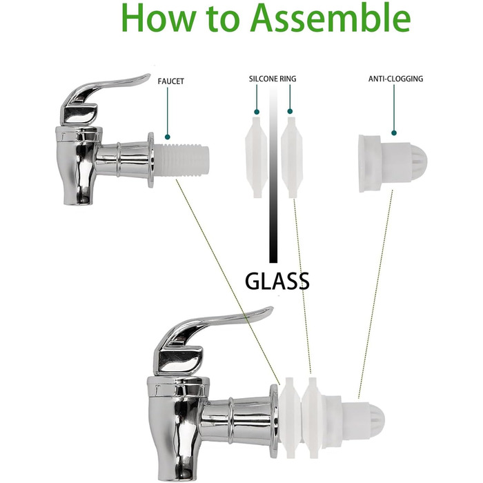 Диспенсер для напитков стеклянный с краном 2 шт по 4 л Hiziwimi