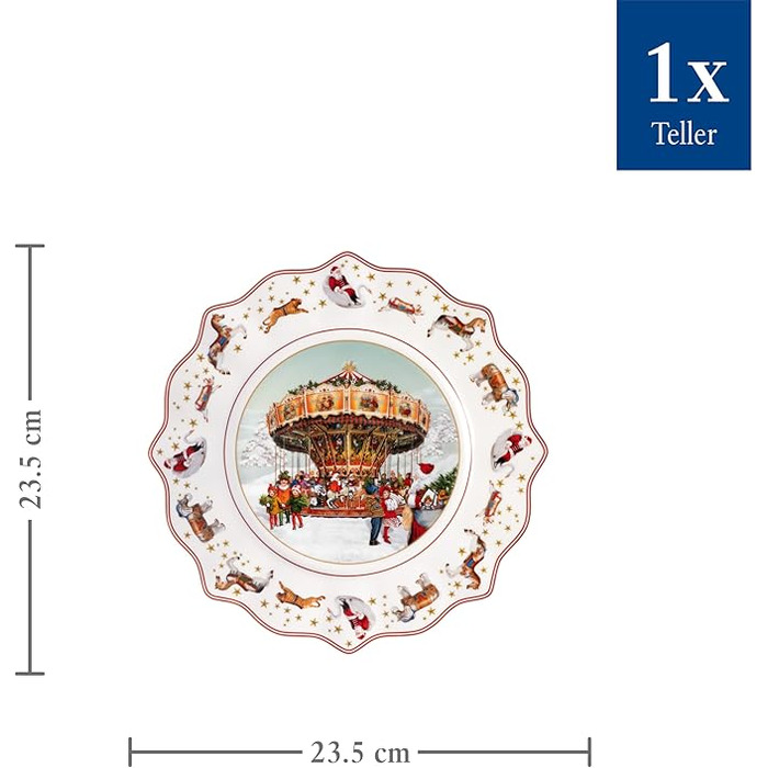 Тарілка 23,5 x 23,5 x 3 см порцеляна преміум-класу Annual Christmas Edition Villeroy & Boch