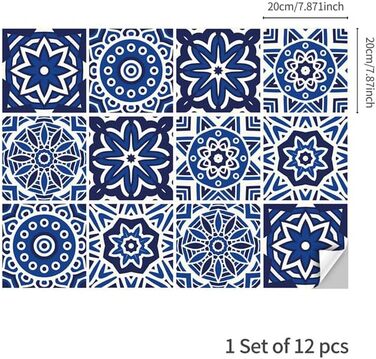 Наклейки на плитку 20 x 20 см 12 шт RMJCXYS