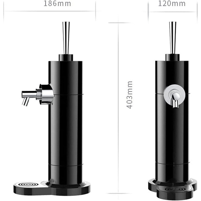 Міні-кегератор для пива система розливу з піною для домашніх барів чорний Generisch