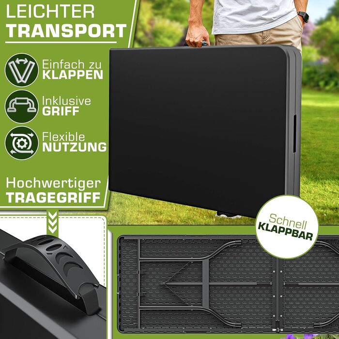 Складной садовый стол 220 х 70 см tillvex