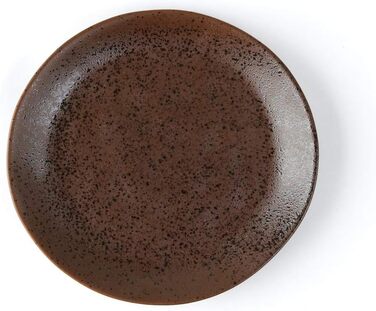 Арена Реактивный фарфор на 4 персоны (тарелка плоская 21 см, коричневая)
