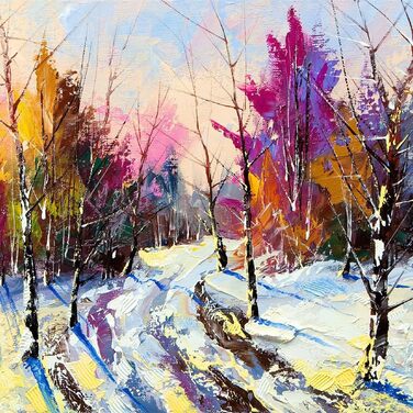 Дизайнерський кухонний фартух з алюмінієвого композиту, кухонний фартух, товщина 3 мм, 60x100 см, (Зимовий ліс)