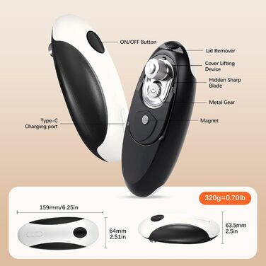 Электрический открыватель для консервных банок с USB-зарядкой MERTTURM