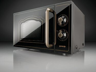 Мікрохвильова піч Gorenje MO20A3WH / 20 л / 800 Вт / AquaClean / AutoMenu / Сенсорне керування / LED-дисплей / Функція розморожування / 5 рівнів потужності / Блокування від дітей / Білий (Classico, Матовий чорний)