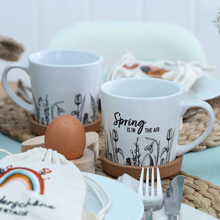 Керамічна кружка з корковою підставкою 270 мл Papierdrachen