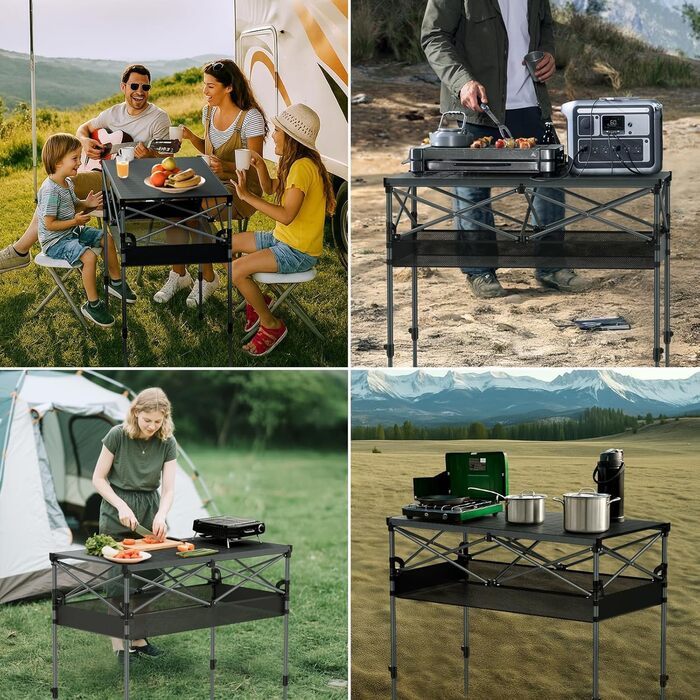 Складной кемпинговый стол 100 x 50 x 70/87 см FUNYKICH