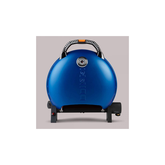 КОМПЛЕКТ Портативный переносной газовый гриль O-GRILL 600T, синий+шланг в подарок! Код: 011678