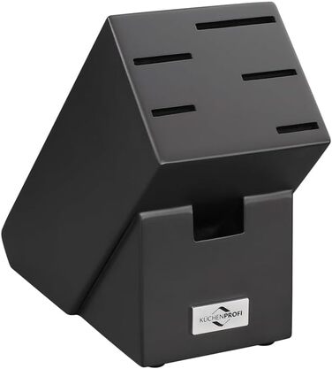 Набір ножів Kchenprofi PRIMUS CLASSIC, 7 предметів, включаючи універсальні ножиці, міцна дерев'яна підставка чорного кольору, універсальний тримач для ножів, набір кухонних ножів ніж для хліба, ніж для м'яса, ніж для овочів