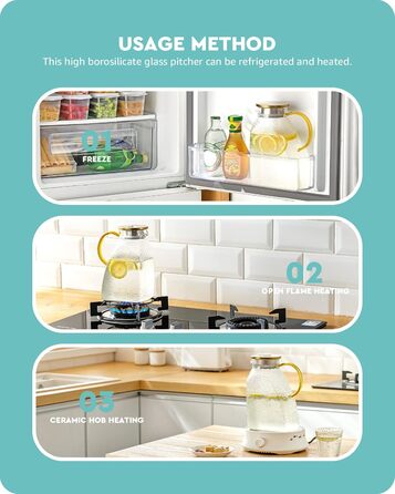 Стеклянный кувшин с крышкой 1,8 л Baffect