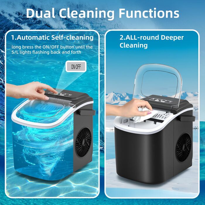 Льодогенератор 1,2 л чорний PALINTH