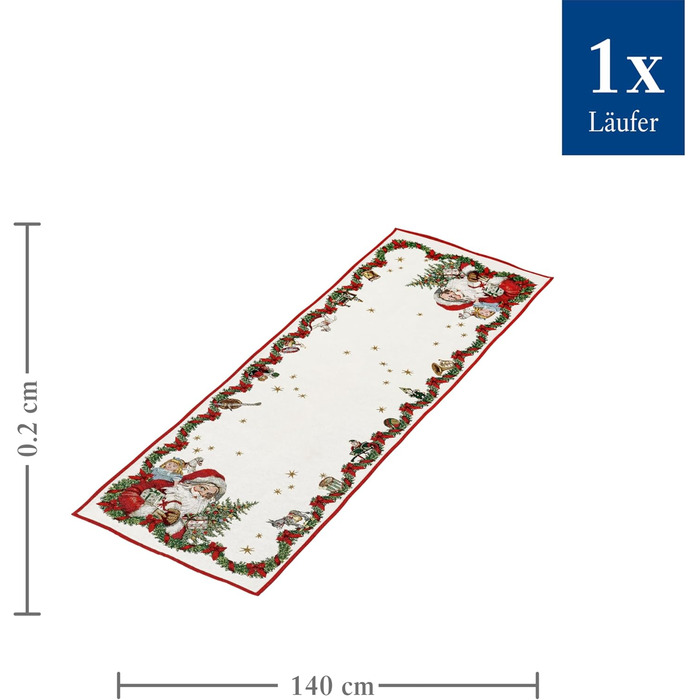 Різдвяна скатертина Санта 49 x 143 см Toy's Fantasy Villeroy & Boch