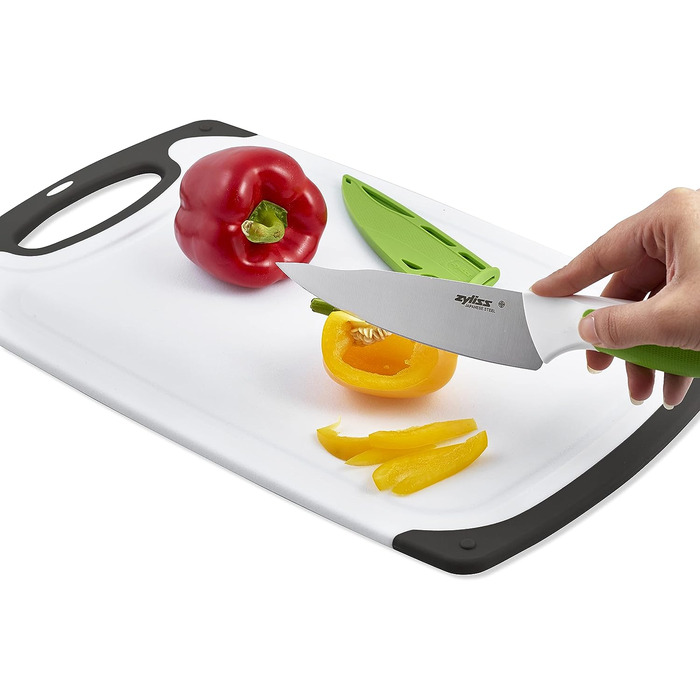 Набір ножів Zyliss E920249 Comfort 3 предмети з обробними дошками, японська нержавіюча сталь, різнокольоровий, ніж для чищення овочів, ніж для чищення овочів із зубчастим краєм, ніж для чищення овочів, обробні дошки, можна мити в посудомийній машині