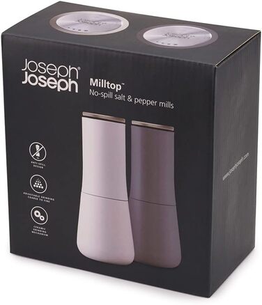 Мельница для соли и перца 16,9 см, набор 2 предмета, серый Milltop Joseph Joseph