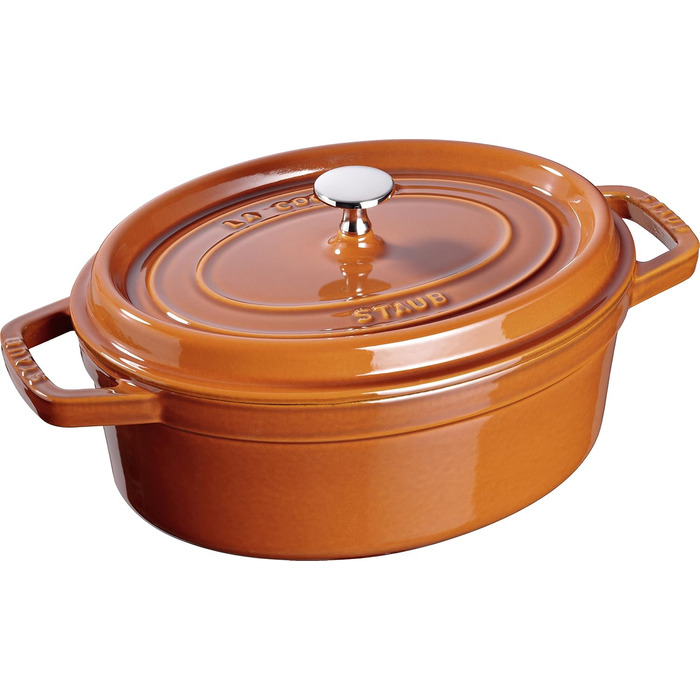 Чавунна жаровня/кокотниця STAUB, овальна 6,7 л, (29 см, кориця)