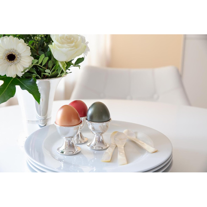 Набір з 2 посріблених підставок для яєць 5 см Classo EDZARD