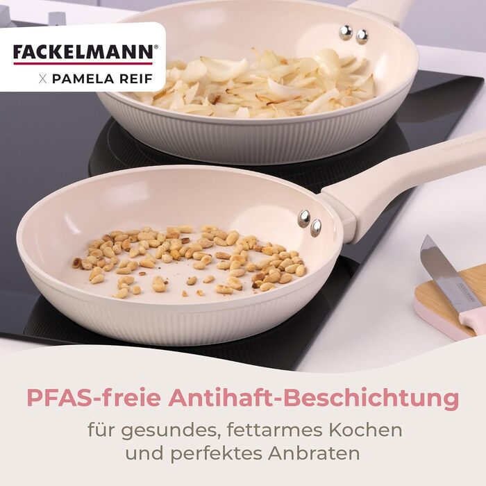 Сковорода 20 см с ребристым дизайном, пастельно-бежевый Pamela Reif Fackelmann