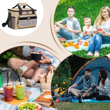 Ізольована сумка для їжі Міцна, об&39ємна, водонепроникна модель для походів, кемпінгу та роботи, кольору хакі