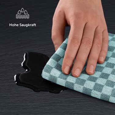 Кухонні рушники бавовняні 50 x 70 см, набір 5 предметів, м'ятно-зелені Blumtal