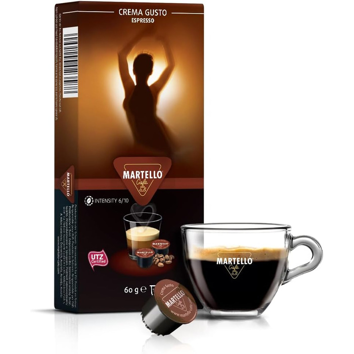 Кофемашина капсульная белая Smart Martello и набор из 100 кофейных капсул Martello