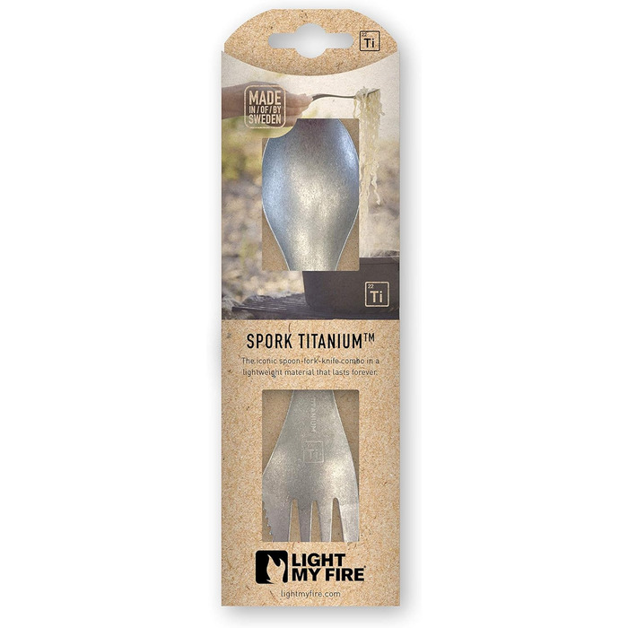 Титанова ложка-вилка-ніж для кемпінгу Light My Fire