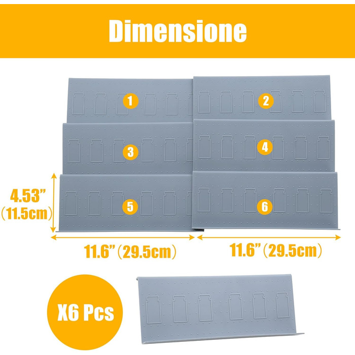 Стойка для специй 6 шт., выдвижной ящик для органайзера для специй от 29,5 см до 59 см, выдвижной ящик для специй, матовая текстура, держатель для специй с нескользящими ручками (светло-серый)