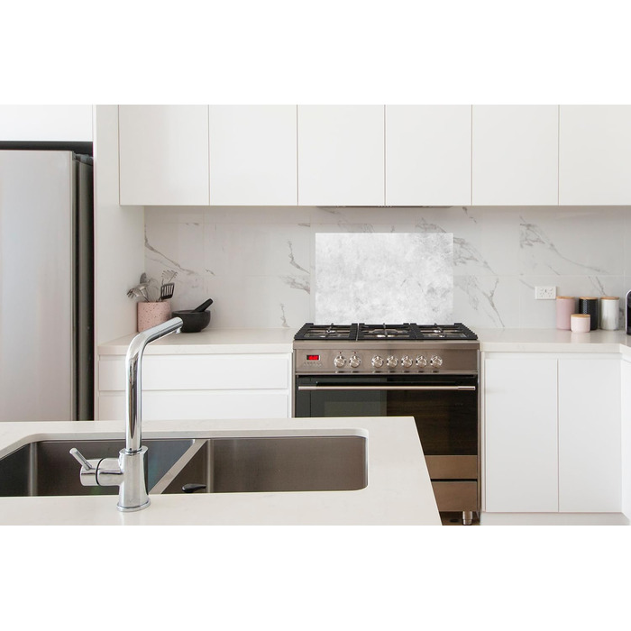 Панель для кухонного фартуха, бризкозахисна панель, декор для кухні, алюмінієва панель, бризкозахисна панель для плити, альтернатива скляній панелі, чорна - з малюнком - суцільна - чорна - темна - (мармурово-сіра, 60x40 см)