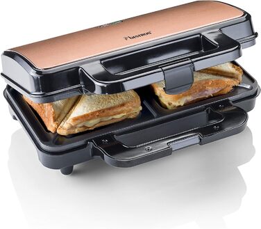Бутербродниця тостер для 2 бутербродів з антипригарним покриттям 900 Вт Bestron