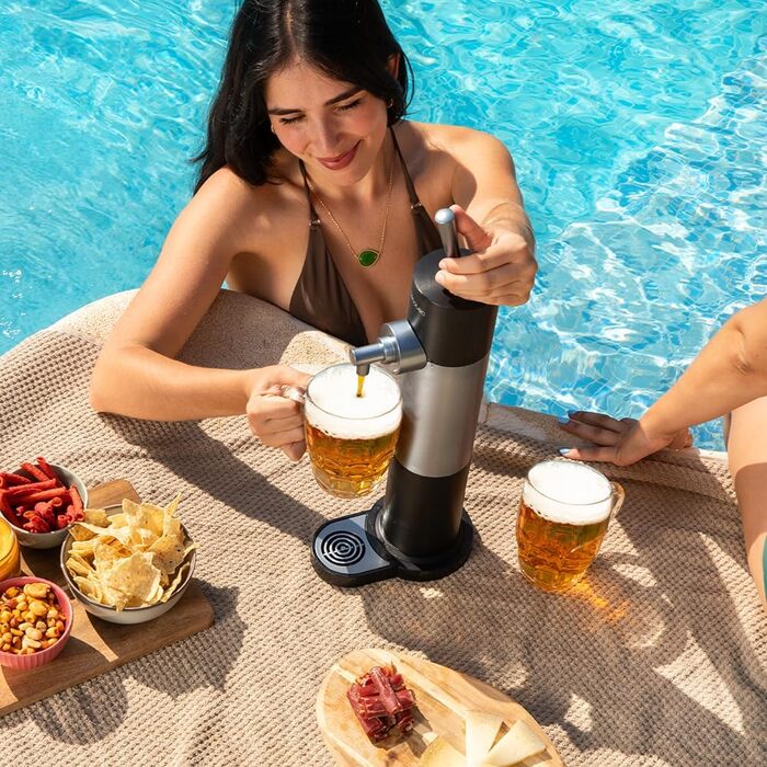 Портативный диспенсер для пива из банок и бутылок, работающий от батареек AA 1,5 В, с контролем пены, 2 режимами, легкой очисткой и компактным дизайном, 500