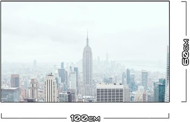 Дизайнерський кухонний фартух з алюмінієвого композиту, кухонний фартух, товщина 3 мм, 60x100 см, (Big City Bright)