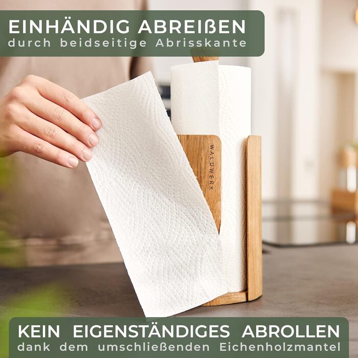 Тримач для кухонних рулонів, дерево дуба WALDWERK