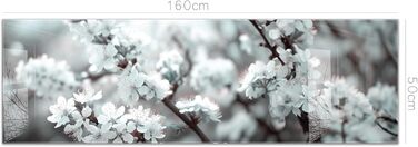 Кухонний фартух timalo зі скляним виглядом Акрилове скло 2 мм Бризкозахисна стіна для плити, скляний фартух, акрилові скляні стінові панелі, захисна панель для фартуха Бетонно-блакитно-сірий (160x50 см, 237- Вишневий цвіт білий)