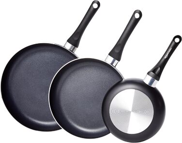 Набір посуду з антипригарним покриттям Kitchen-Profi Basics, чорний (3 шт.)