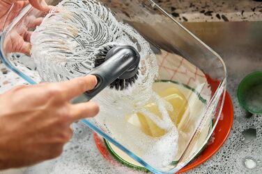 Щетка для мытья посуды с дозатором для мыла и сменной головкой 25,5x3,3x6 Joseph Joseph