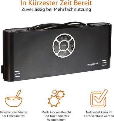 Вакуумний пакувальник 120 Вт Amazon Basics