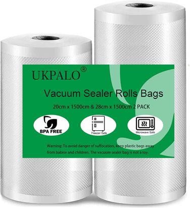 Рулон вакуумных пленок 20 x 1500 и 28 x 1500 см, 2 рулона UKPALO