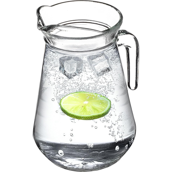 Скляний глечик з носиком та зручною ручкою 1,3 л KADAX