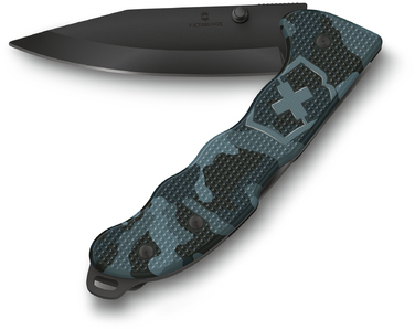 Нож Victorinox Evoke BSH Alox 136мм/4funk/черное лезвие/риф.синий камуфляж