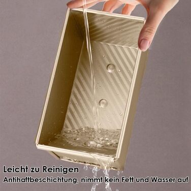 Форма для випікання хліба з кришкою, 21 x 11 x 11,5 см золотистий Aohcae