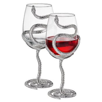 Элегантные бокалы для вина со змеиным мотивом 540 мл The Wine Savant