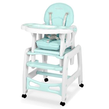 Детский стульчик для кормления 5-в-1 бирюзовый Ricokids