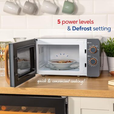 Мікрохвильова піч і, 17 л, 700 Вт, сірий RHMM713G Russell Hobbs
