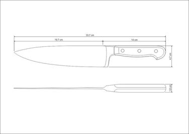 Ніж кухарський TRAMONTINA CENTURY, 203 мм (508392)