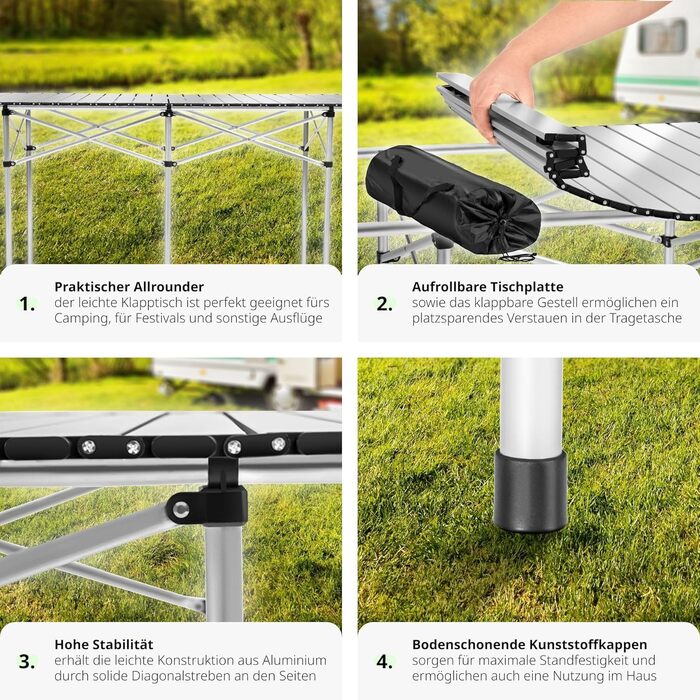 Кемпинговый стол 140 x 70 x 70 см tectake